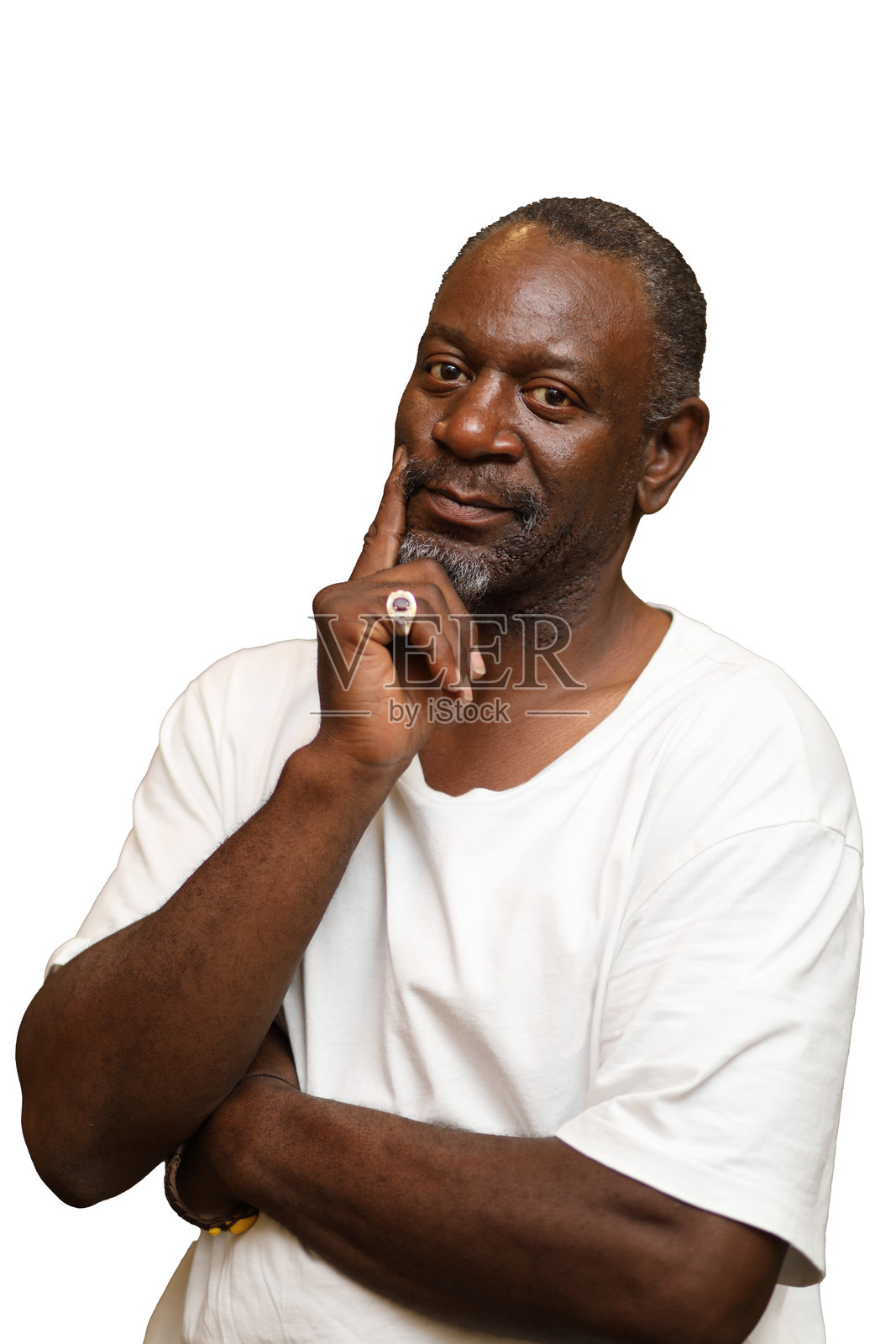 非裔美国老年男性沉思照片摄影图片