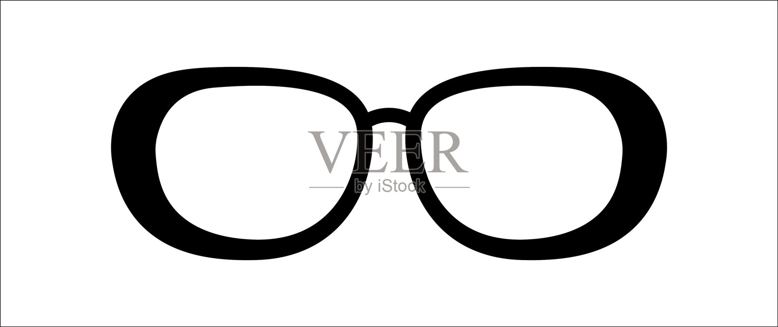眼镜轮廓框，眼镜图标，时尚眼镜，太阳镜贴纸插画图片素材