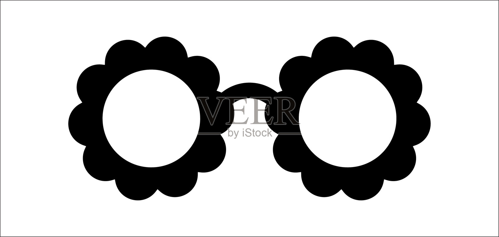 眼镜轮廓框，眼镜图标，时尚眼镜，太阳镜贴纸插画图片素材