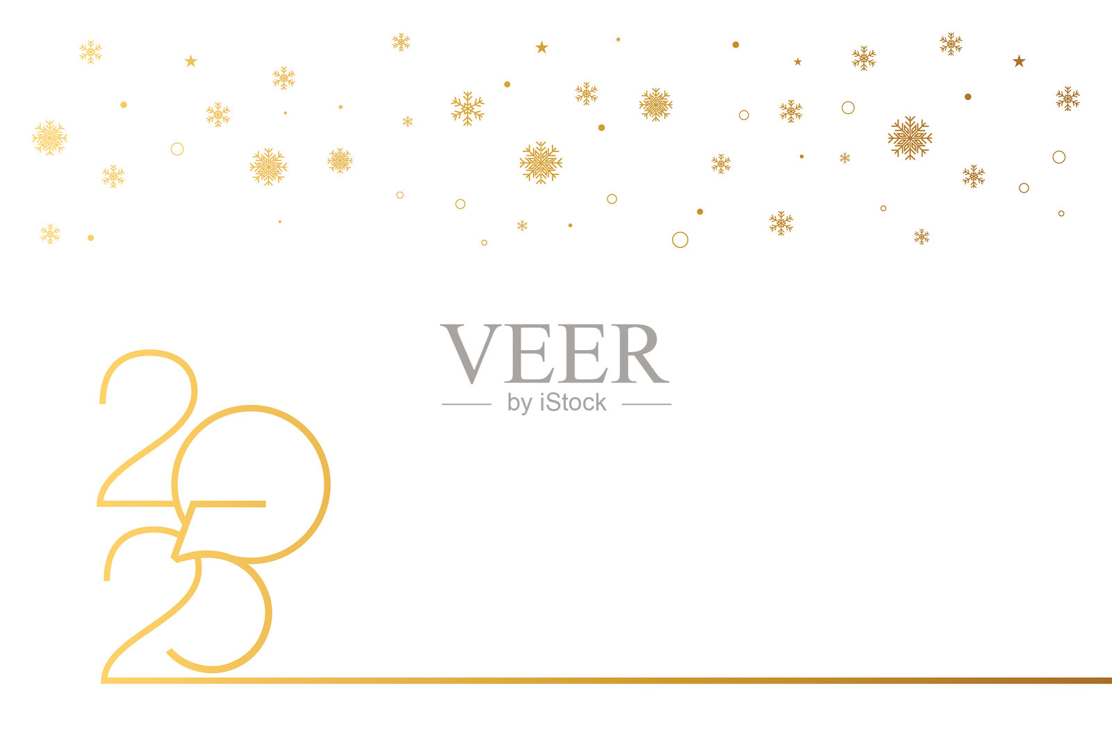 2025年新年快乐。背景上的抽象数字矢量插图。节日横幅设计用于贺卡、邀请函、日历等。矢量库存插图插画图片素材