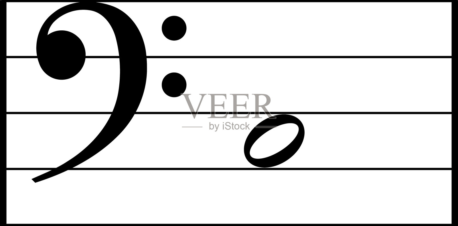 音乐符号图标矢量艺术。乐谱上的音符、谱号、低音谱号、音阶、休止符和其他标记。白色背景上的矢量插图。插画图片素材