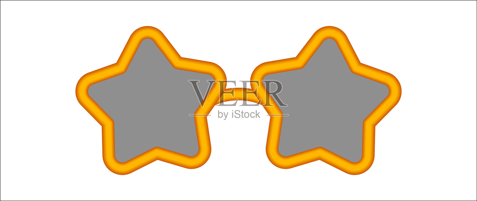 时尚眼镜明星，儿童眼镜图标，太阳镜表情符号，可爱眼镜，太阳镜贴纸插画图片素材