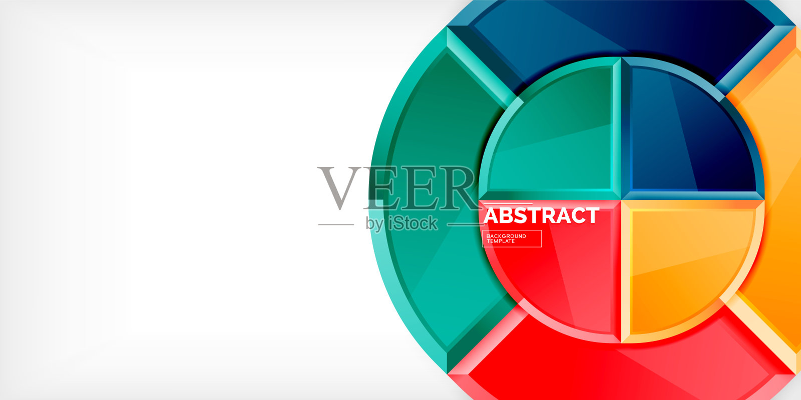 光滑的圆形几何背景。适用于壁纸、横幅、背景、卡片、书籍插图、着陆页的矢量插图插画图片素材