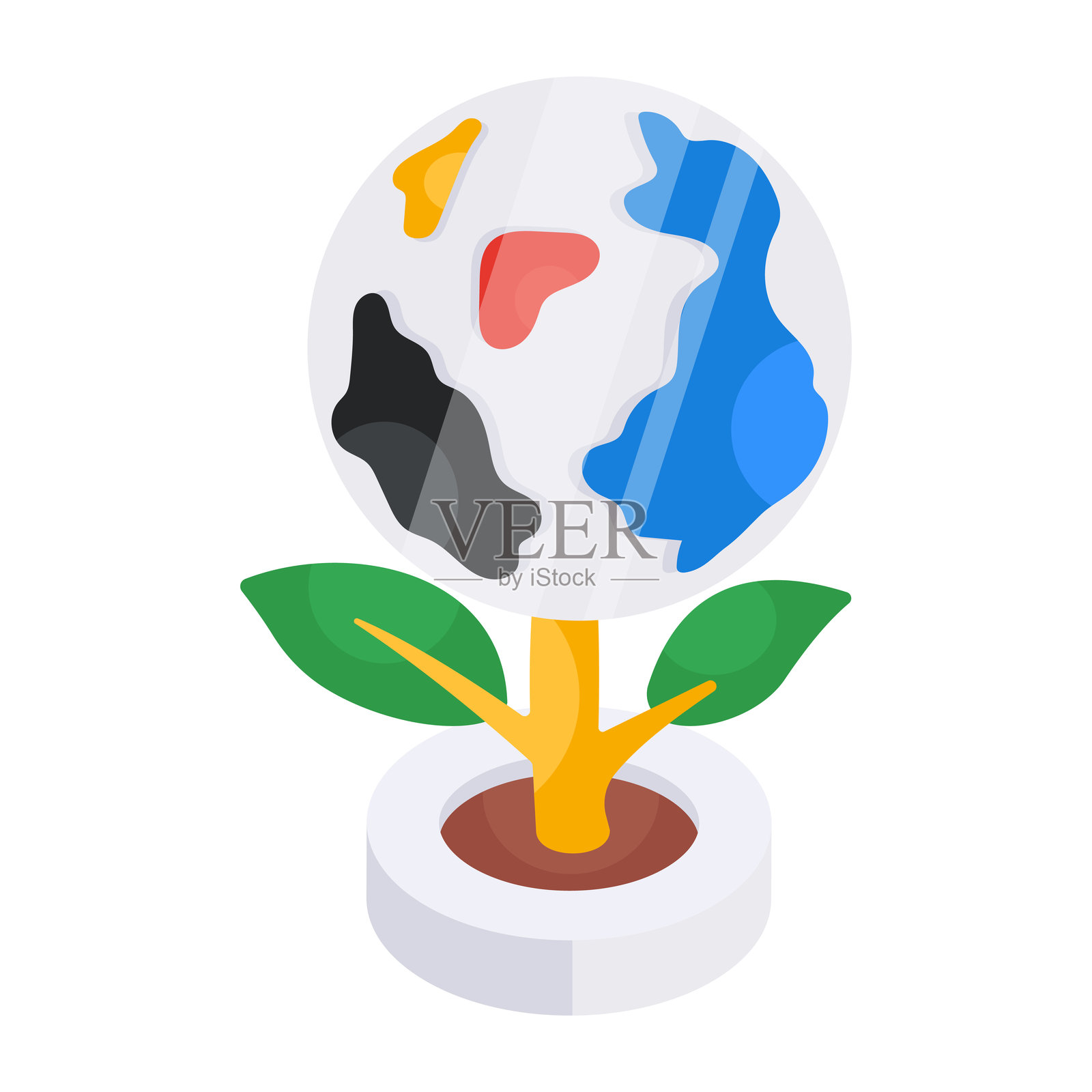 全球生态的独特设计图标插画图片素材