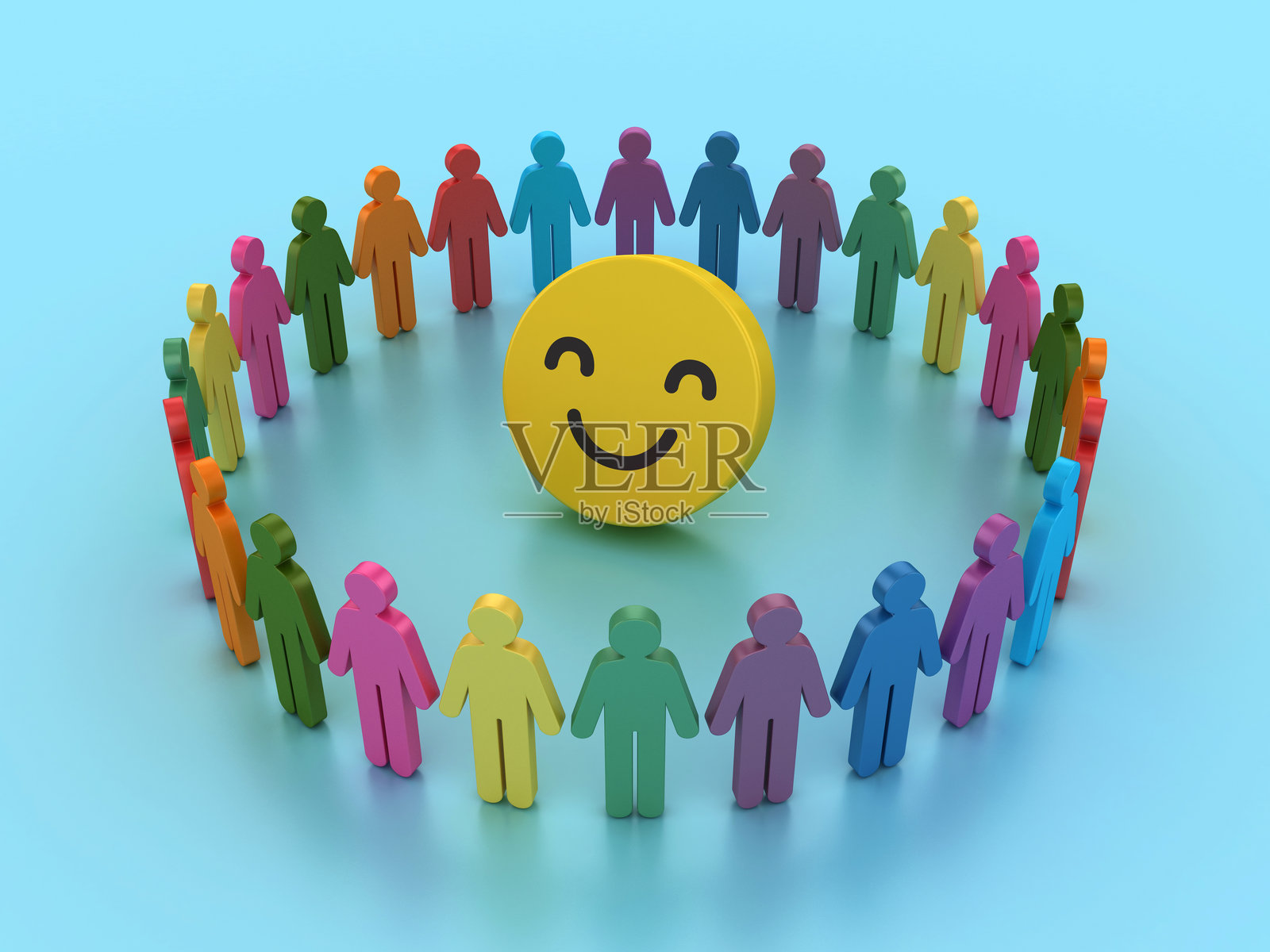 快乐的表情符号与象形图团队合作的人们照片摄影图片