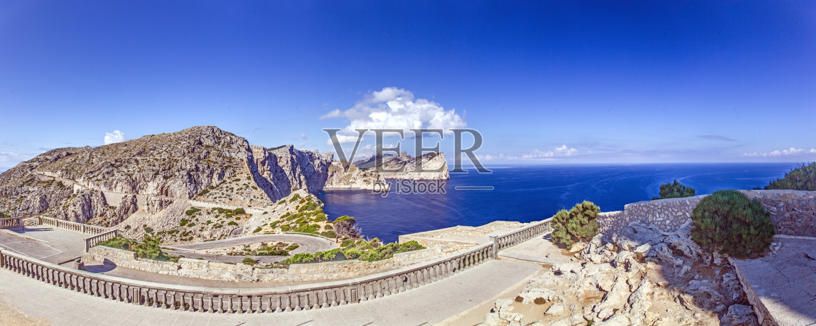 西班牙马洛卡岛的福尔门托角全景图照片摄影图片