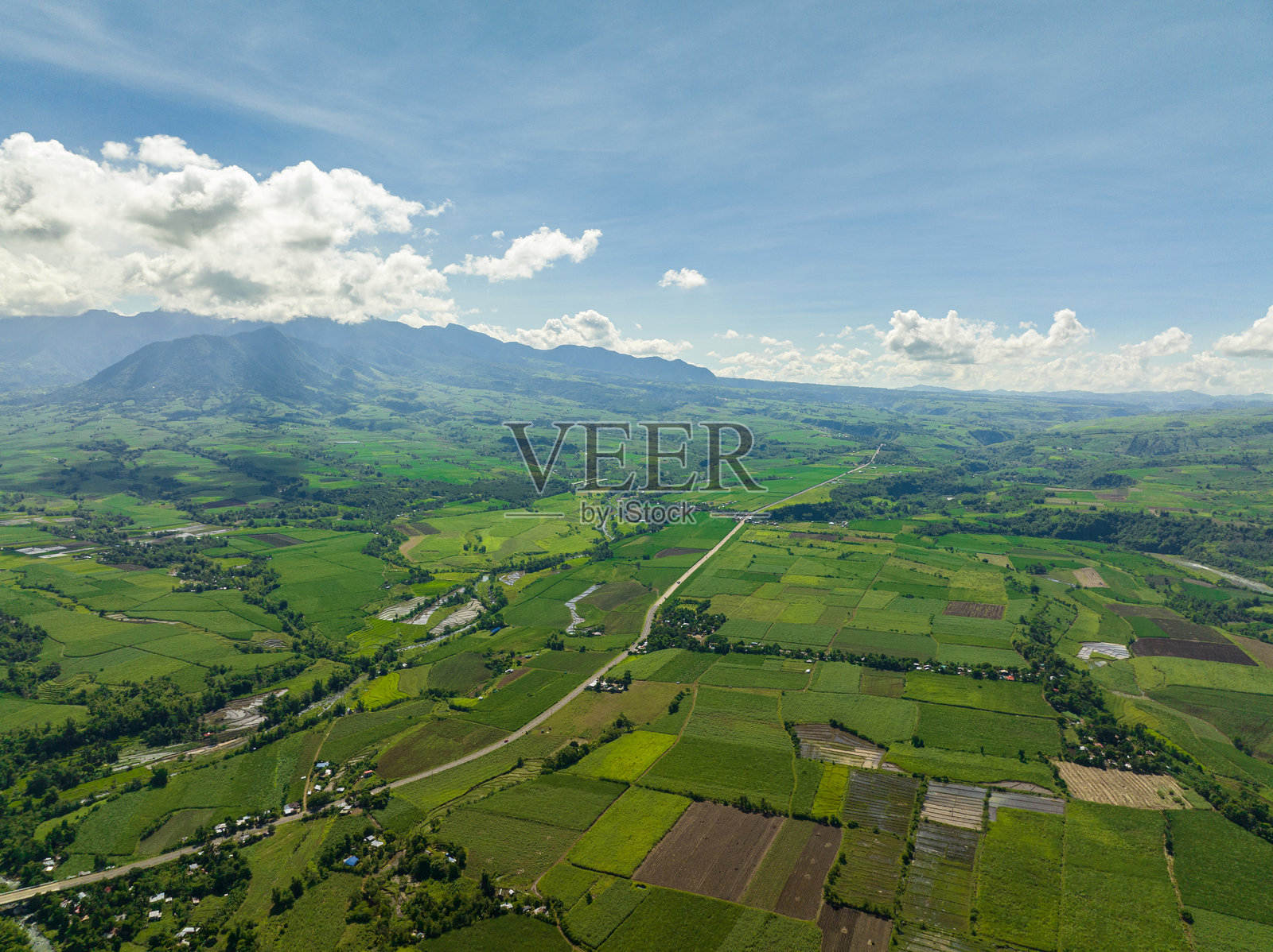 热带地区的农业用地。照片摄影图片
