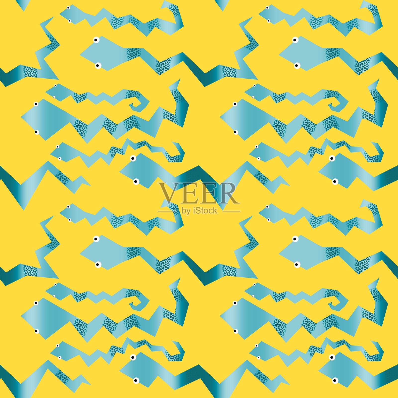 圣诞动物无缝蛇形图案，适用于包装纸和面料照片摄影图片