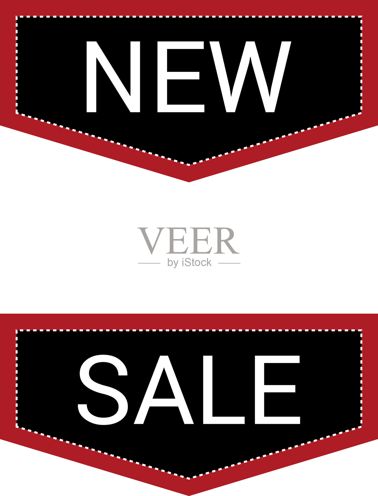 新到商品商店的贴纸产品标签、新标签或促销徽章和横幅矢量贴纸图标模板。插画图片素材