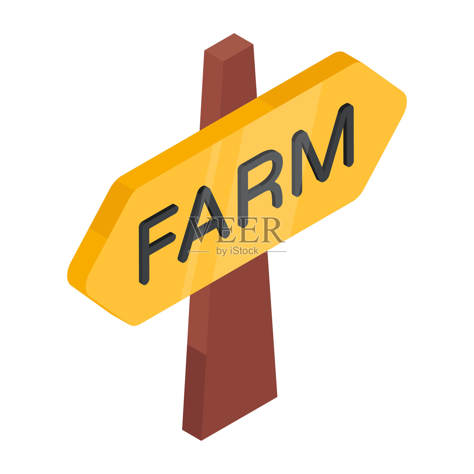 现代设计的农场标志图标插画图片素材