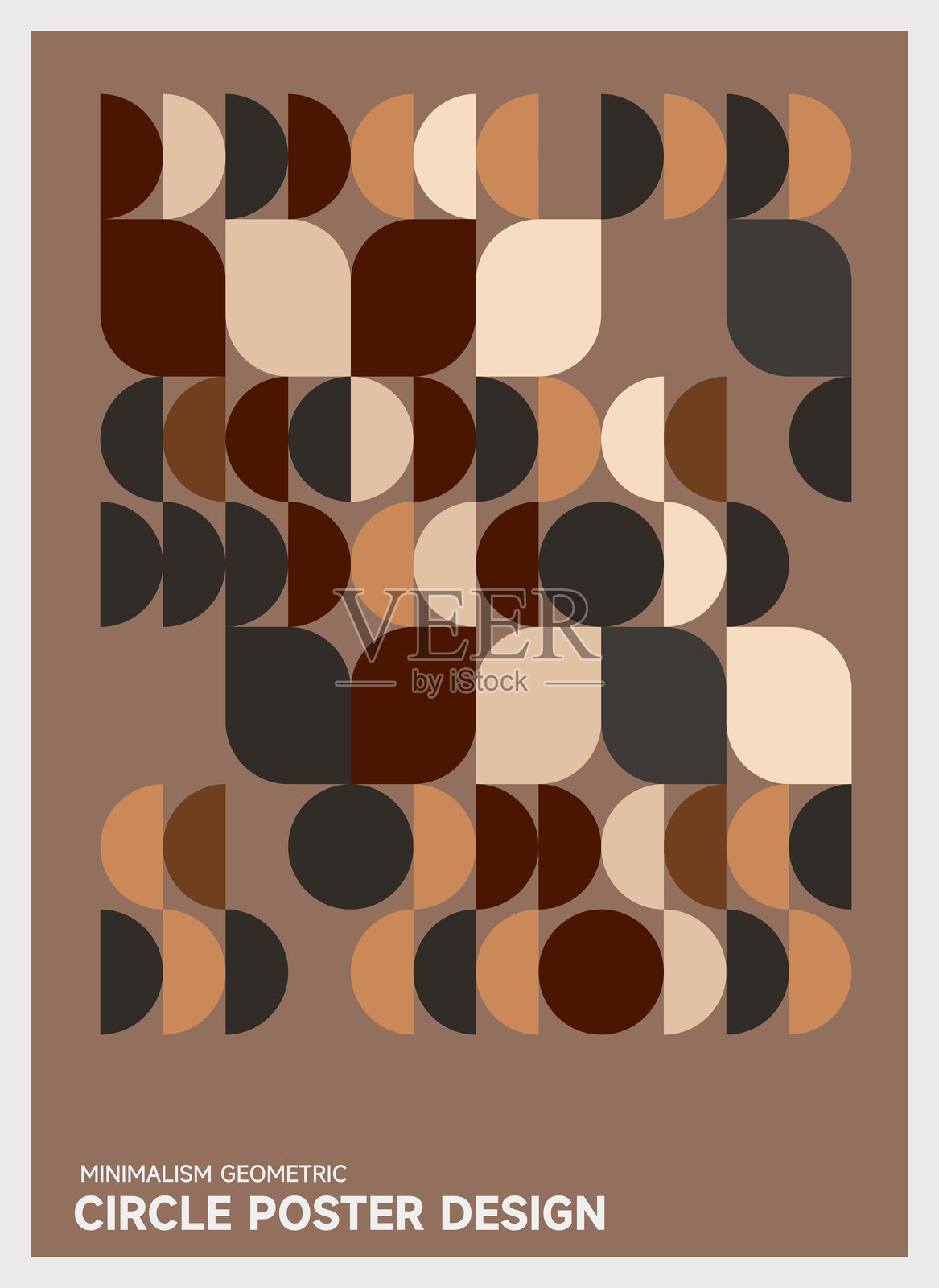 极简圆形几何图案设计海报背景插画图片素材