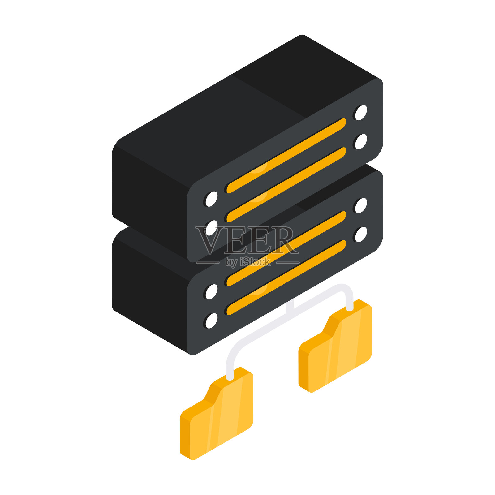 文件服务器网络的创意设计图标插画图片素材