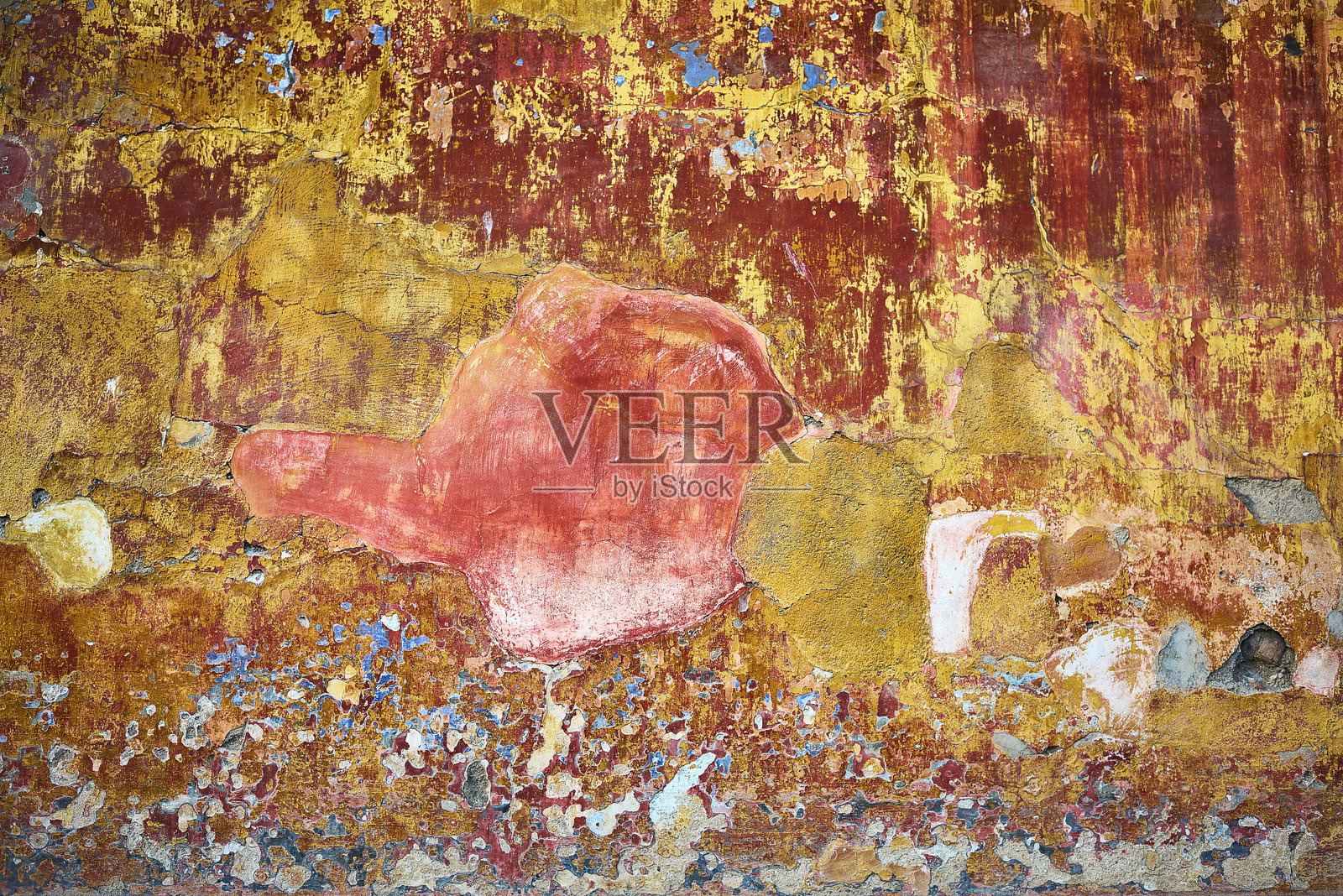 五彩斑斓的墙壁照片摄影图片