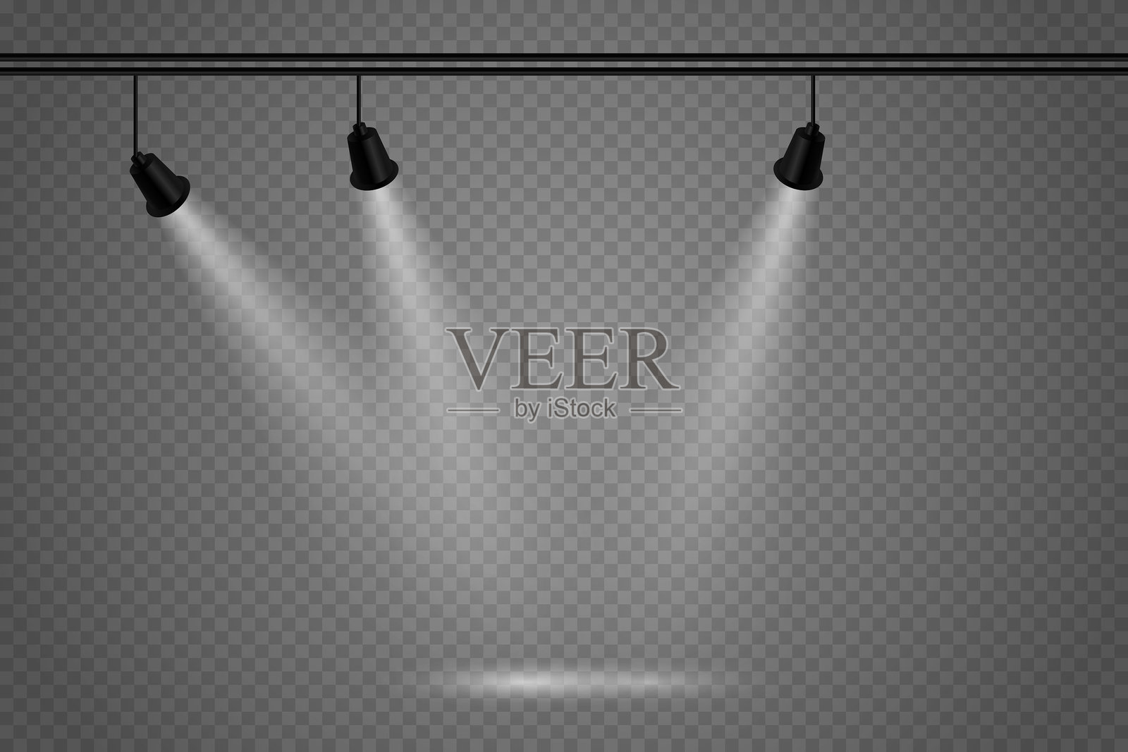 灯光效果，舞台聚光灯，灯光效果。插画图片素材