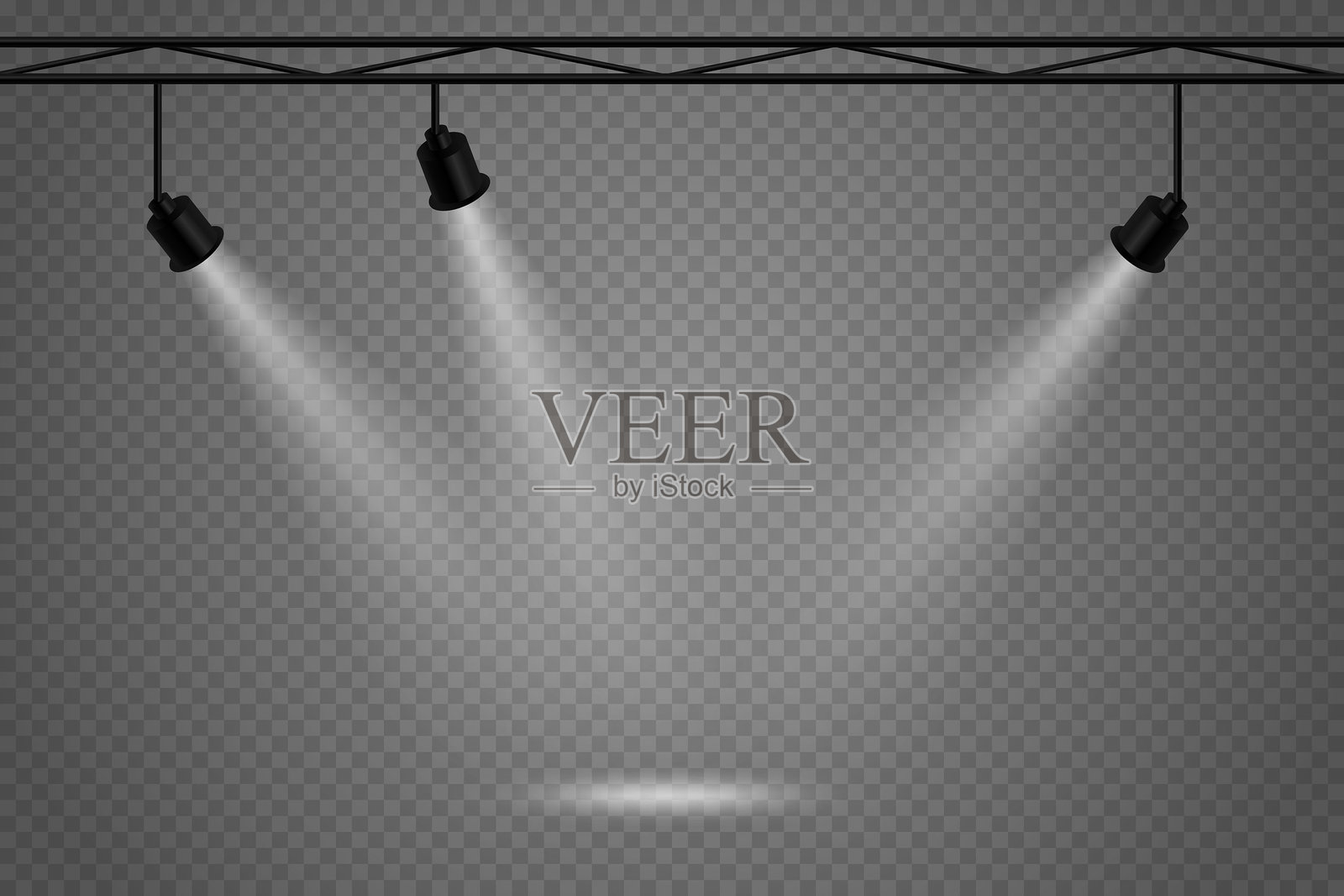 灯光效果，舞台聚光灯，灯光效果。插画图片素材