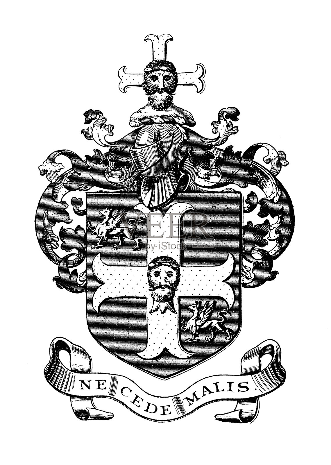 纹章徽章：乔治·莱恩·穆林斯照片摄影图片