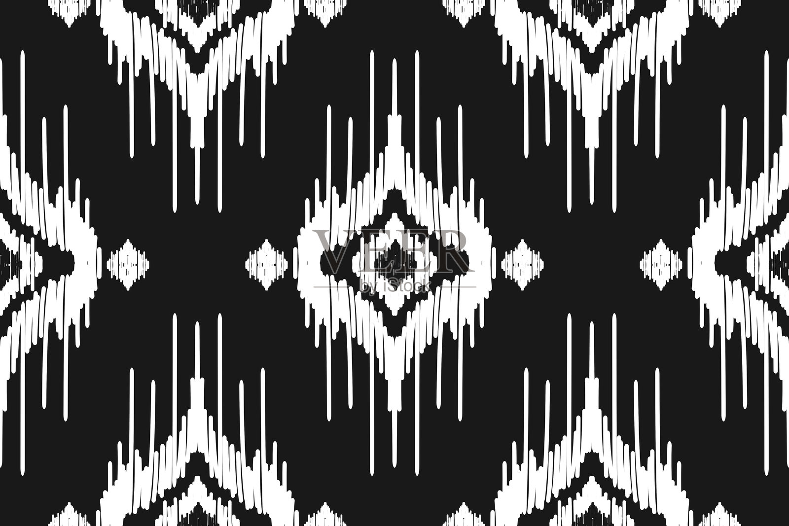 织物伊卡特图案艺术。几何民族无缝图案传统。美式、墨西哥风格。插画图片素材