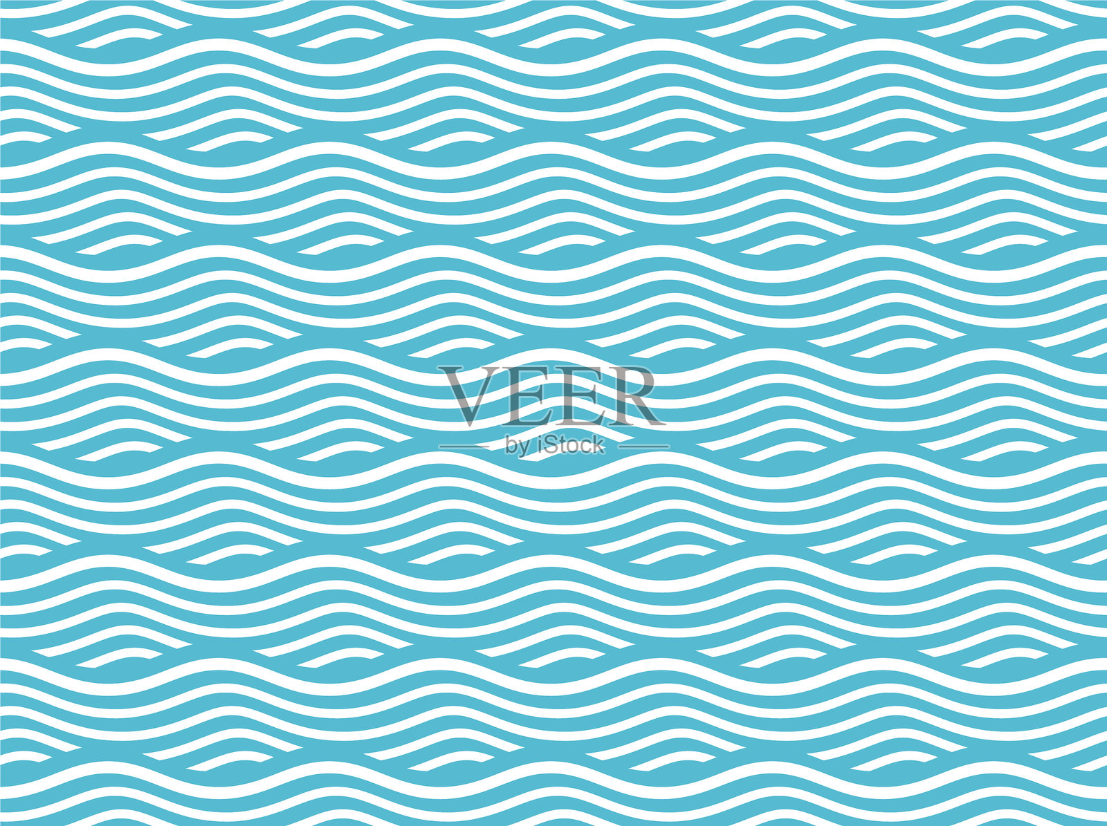 无缝波浪图案插画图片素材