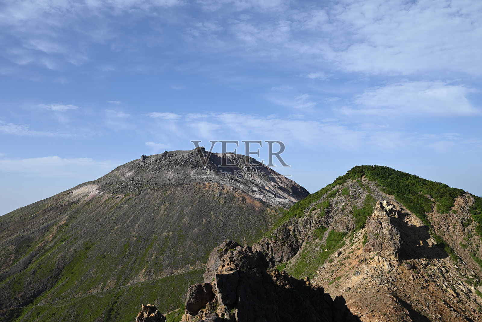 攀登那须山山脊照片摄影图片