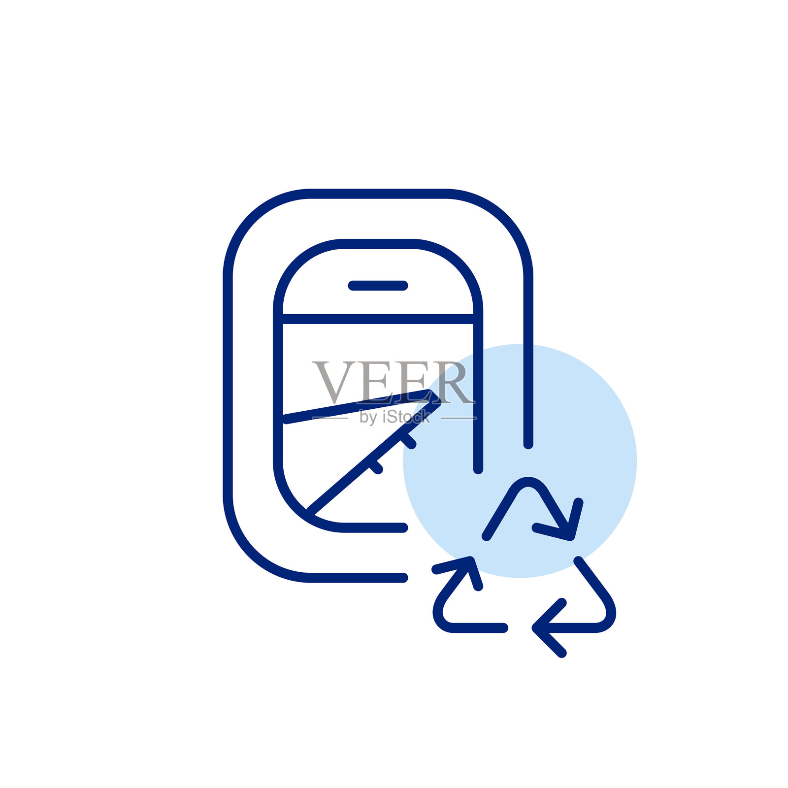 飞机窗户和回收箭头。减少废物，负责任的旅行。像素完美的矢量图标插画图片素材