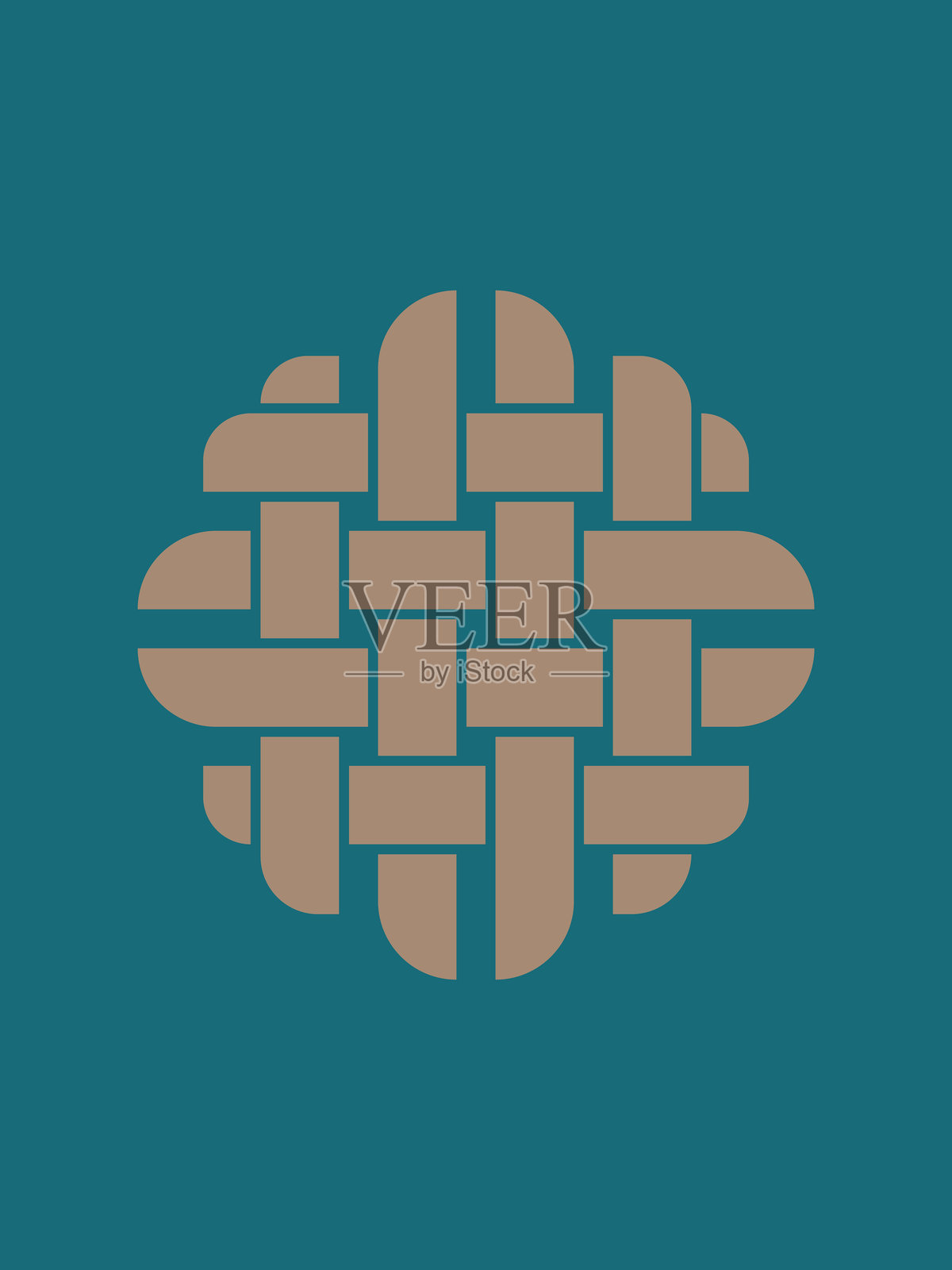 抽象蓝色平面条纹几何图案设计背景插画图片素材