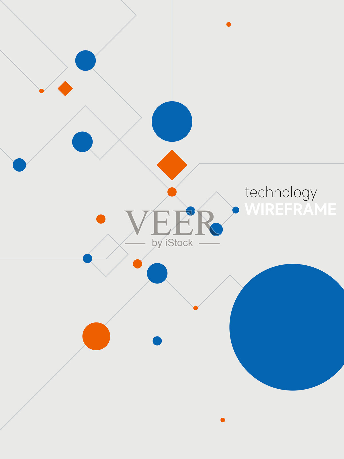 抽象蓝色科技线框连接概念图案背景插画图片素材