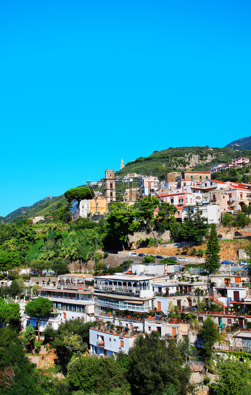 意大利坎帕尼亚，索伦托半岛的维科埃昆塞。照片摄影图片