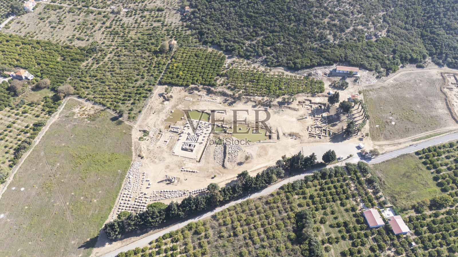 克拉罗斯（Klaros, Clarus）的风景，曾是古希腊在爱奥尼亚海岸的一个圣地。照片摄影图片