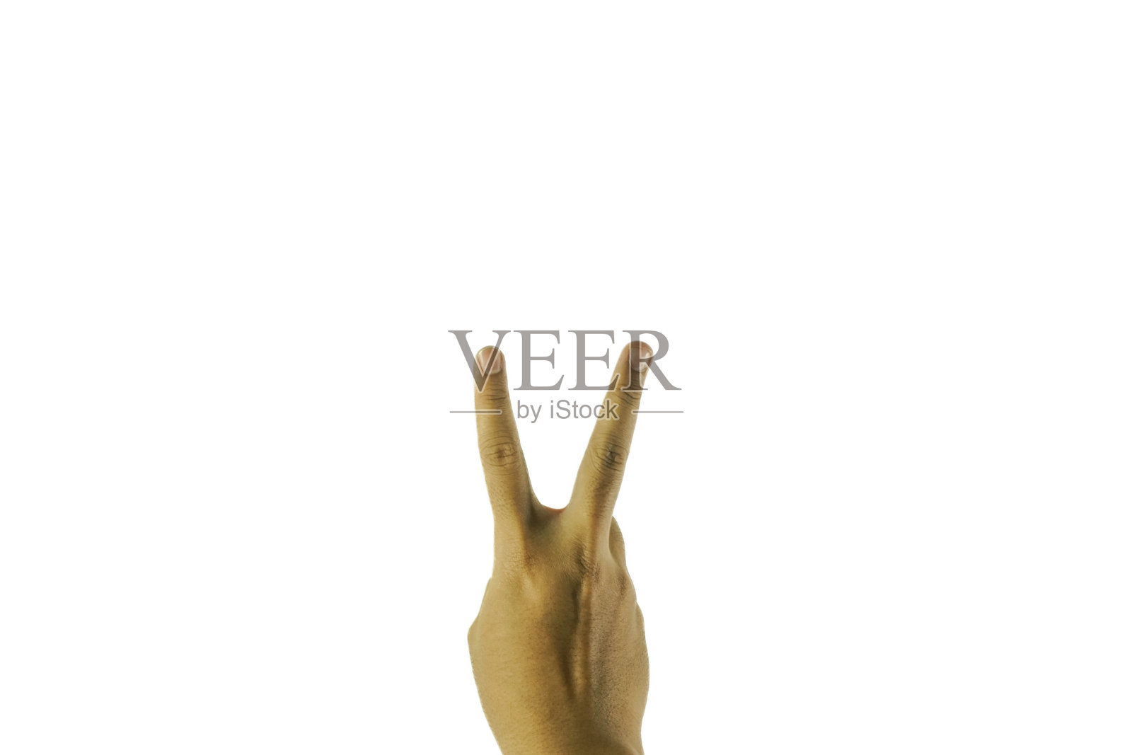 亚洲男子在白色背景上用键盘上的表情符号做手势照片摄影图片