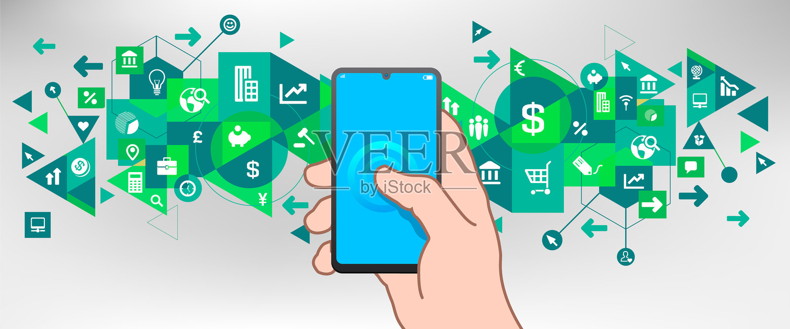 智能手机业务插画图片素材