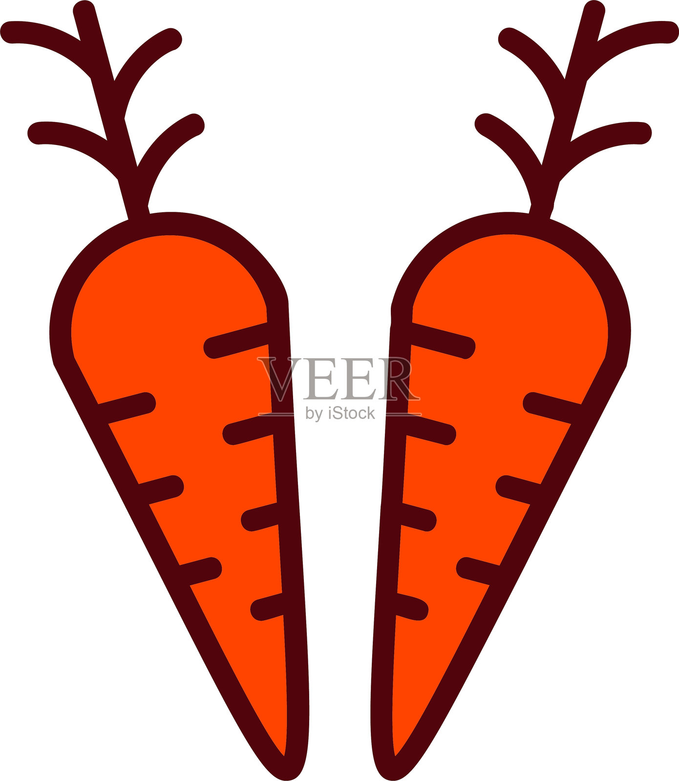 胡萝卜矢量图标设计插画图片素材