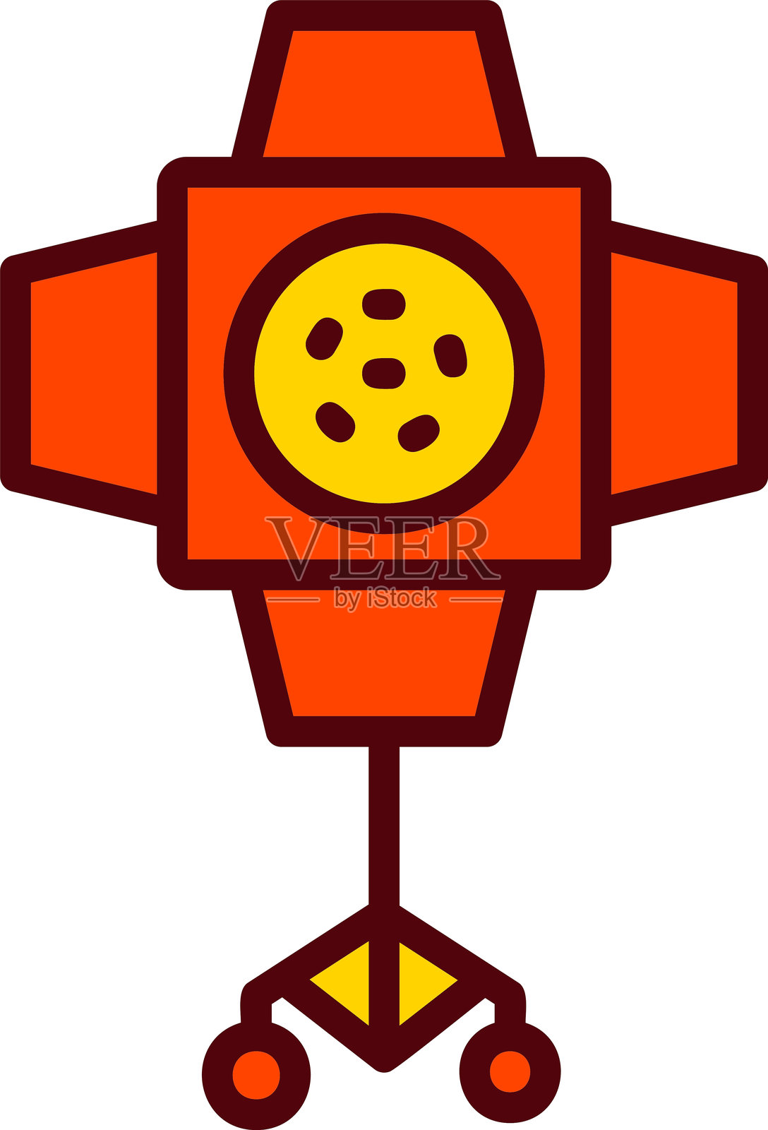 反射器矢量图标设计插画图片素材