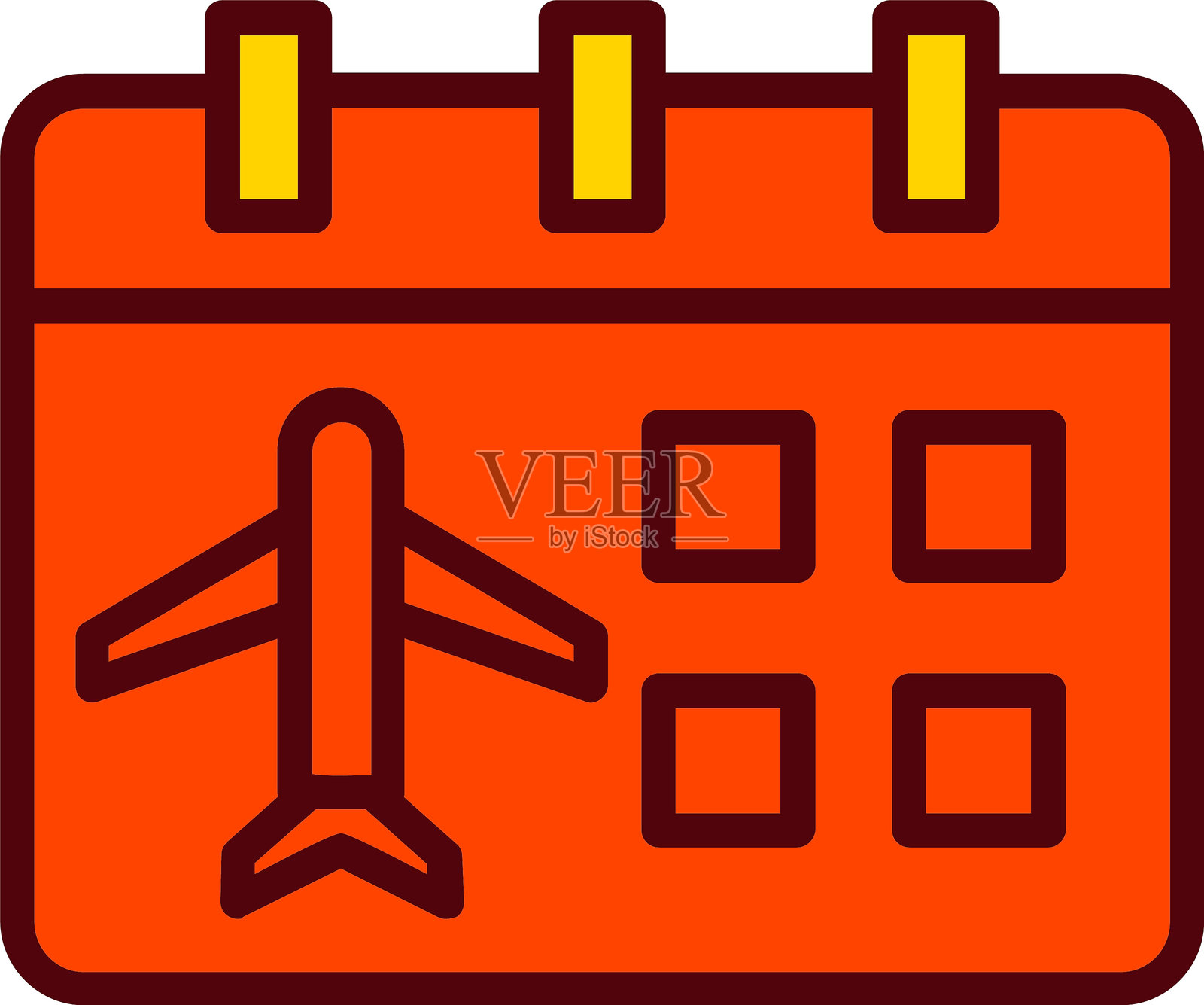 航班日期矢量图标设计插画图片素材