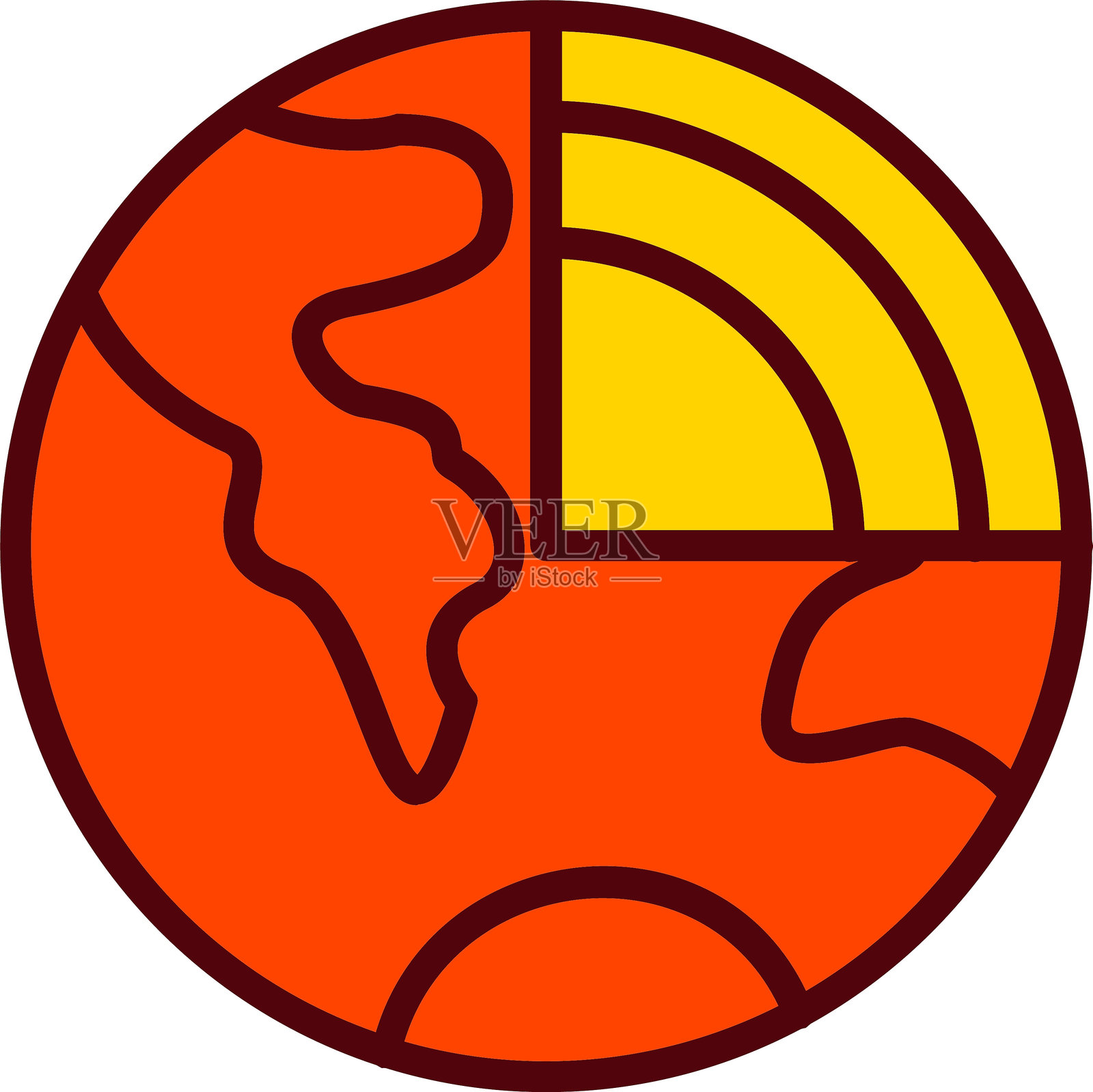 地热矢量图标设计插画图片素材