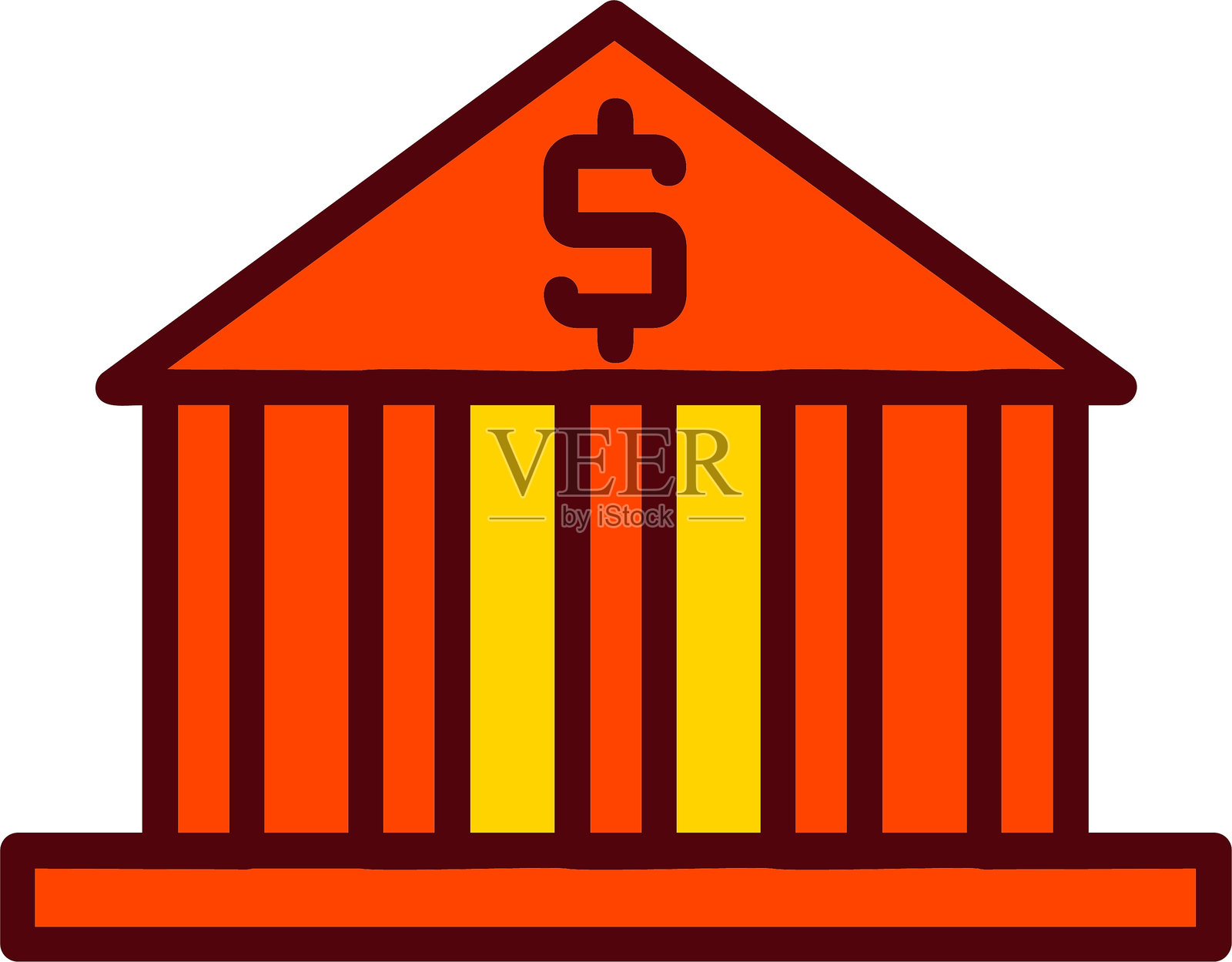 银行矢量图标设计插画图片素材
