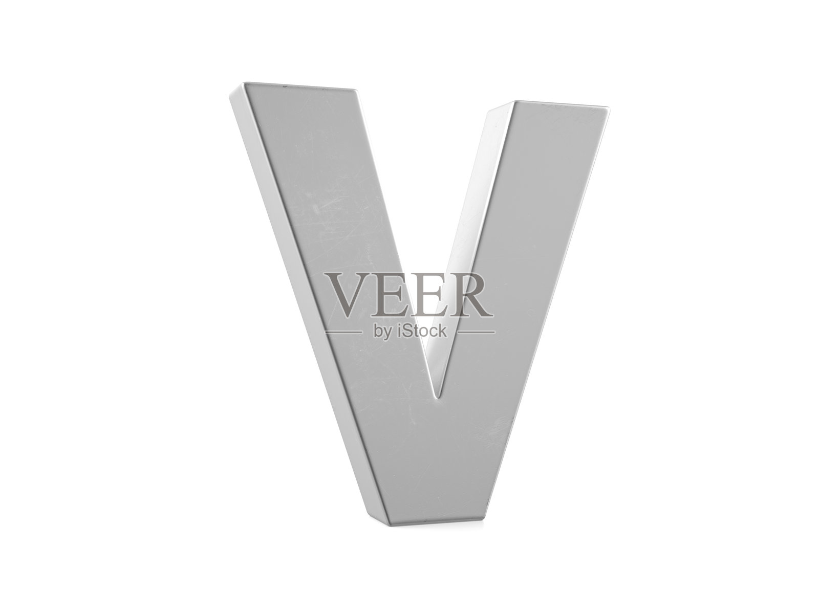 金属字母V照片摄影图片