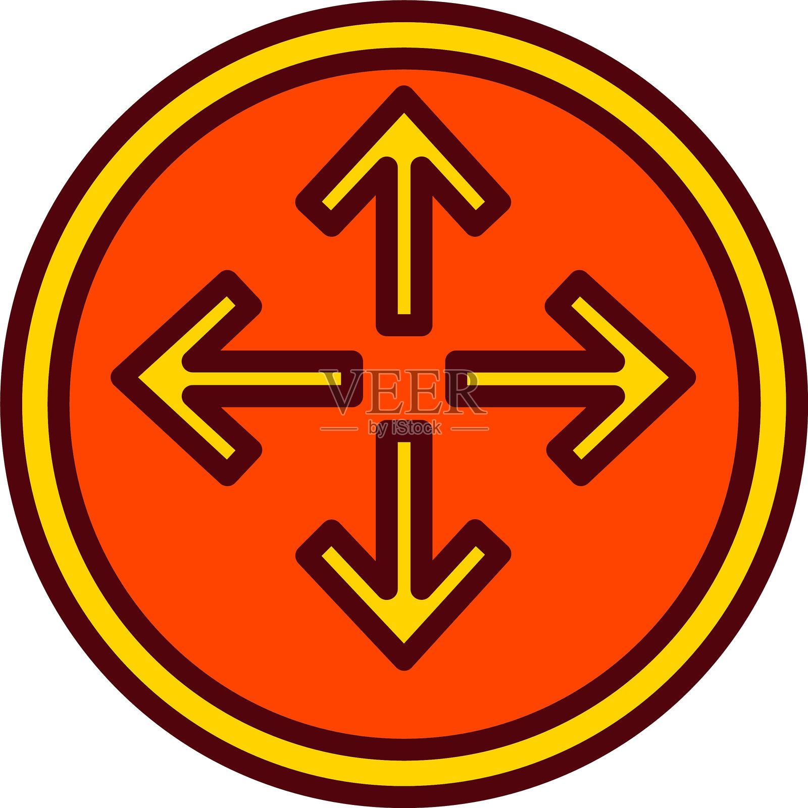 扩展箭头矢量图标设计插画图片素材