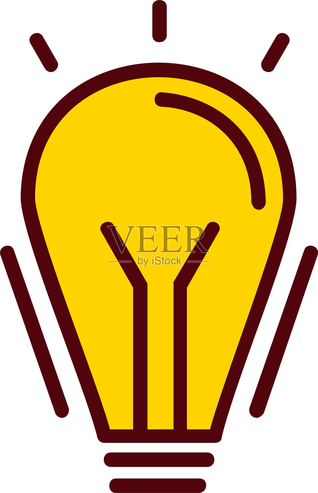 灯泡矢量图标设计插画图片素材