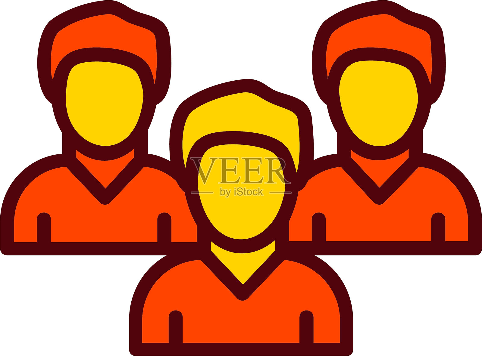 群体矢量图标设计插画图片素材