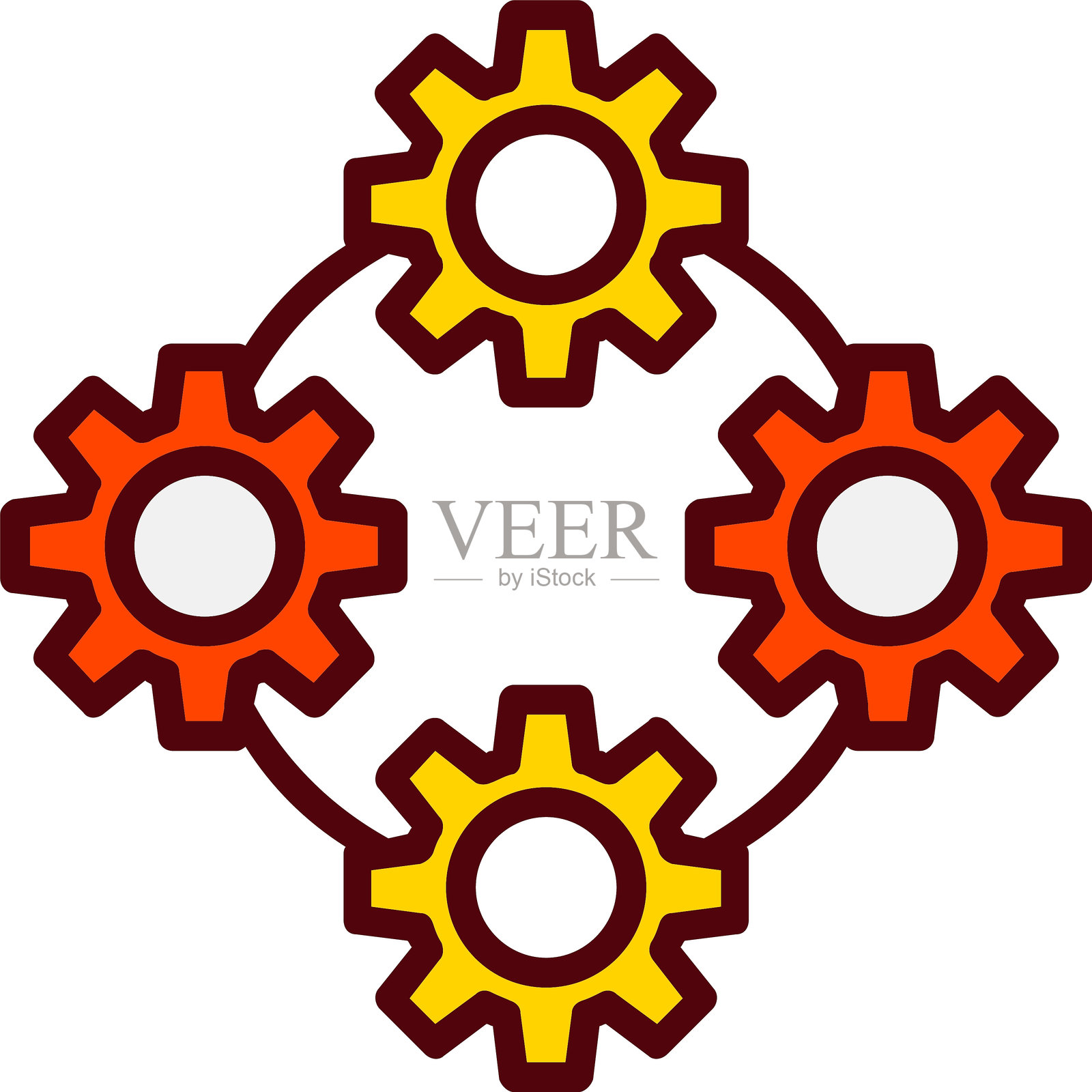 流程矢量图标设计插画图片素材