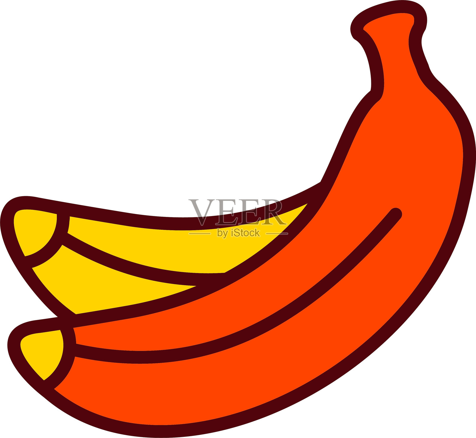 香蕉矢量图标设计