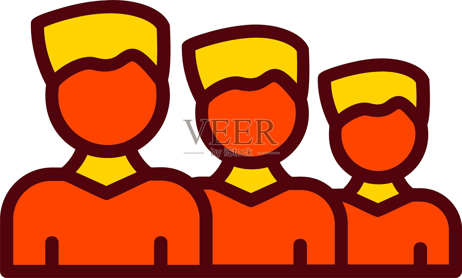 团队合作矢量图标设计插画图片素材