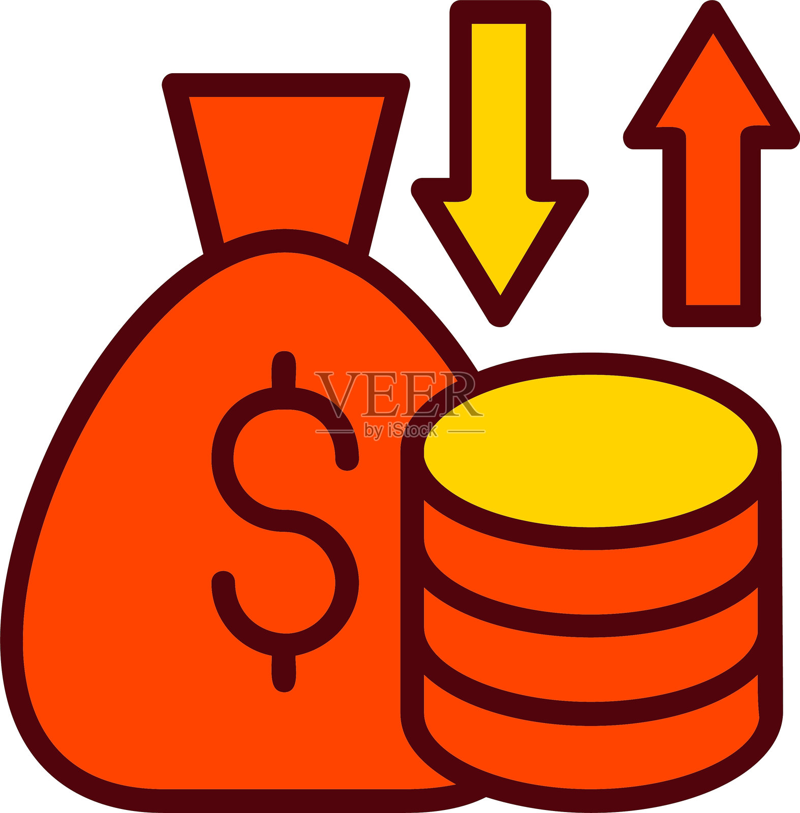 收入向量图标设计插画图片素材