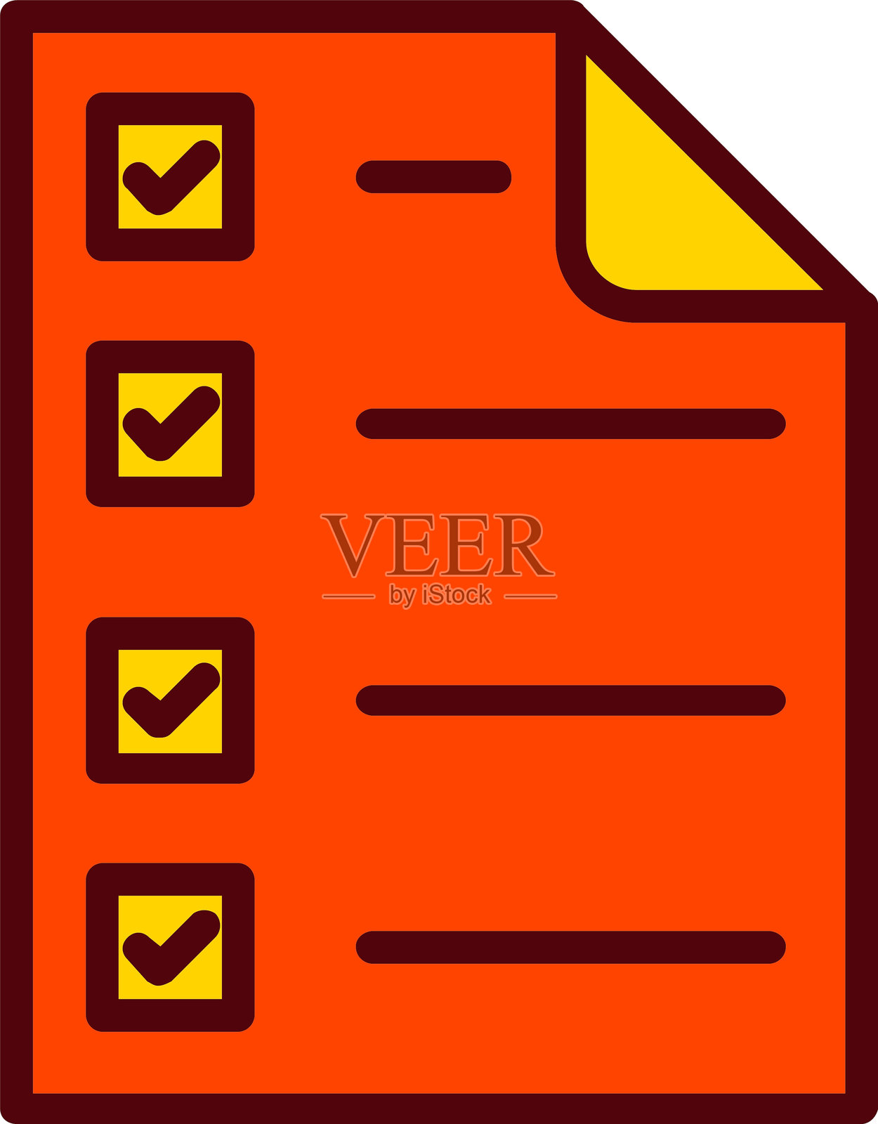 购物清单矢量图标设计插画图片素材