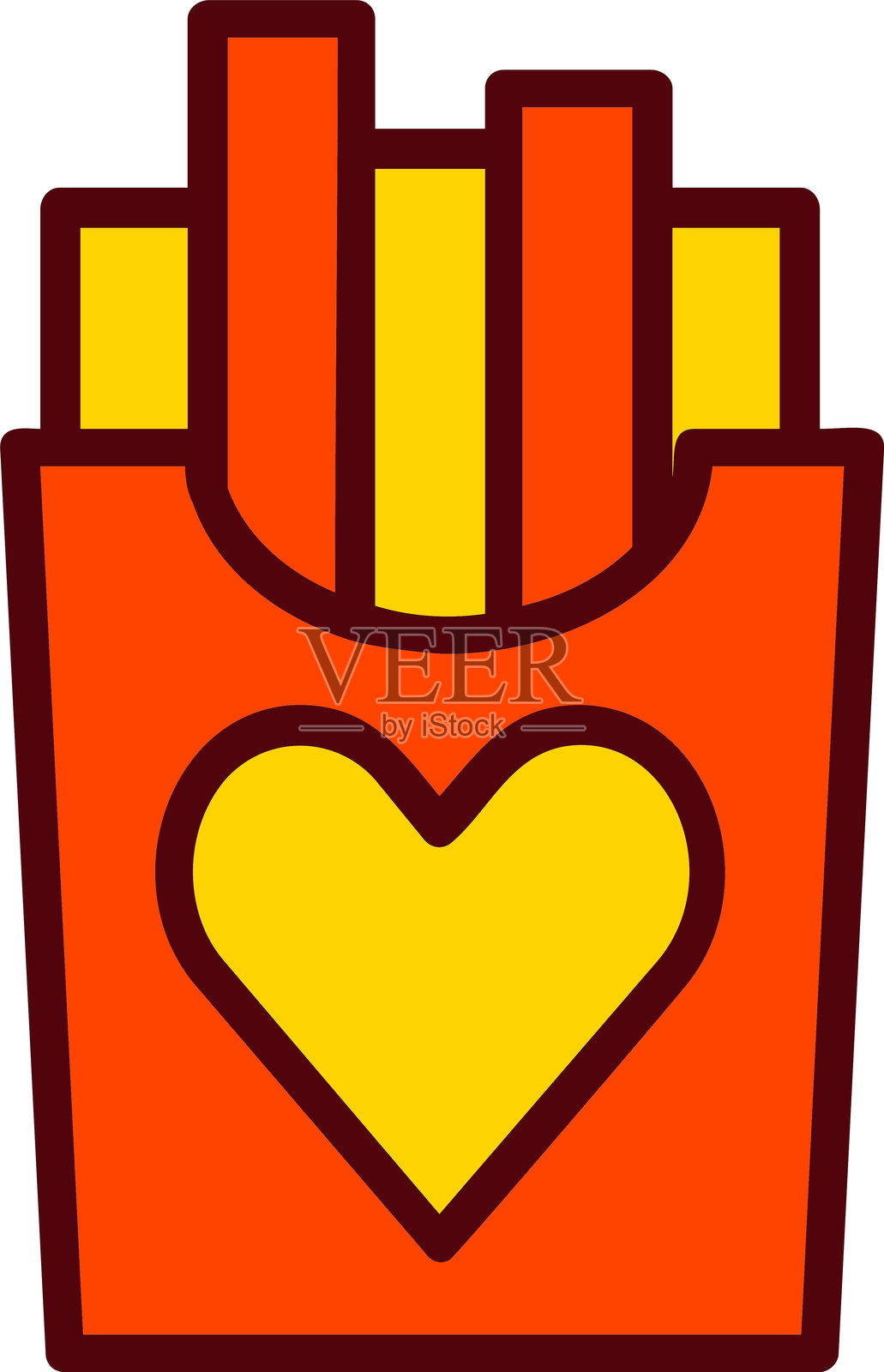 快餐矢量图标设计插画图片素材