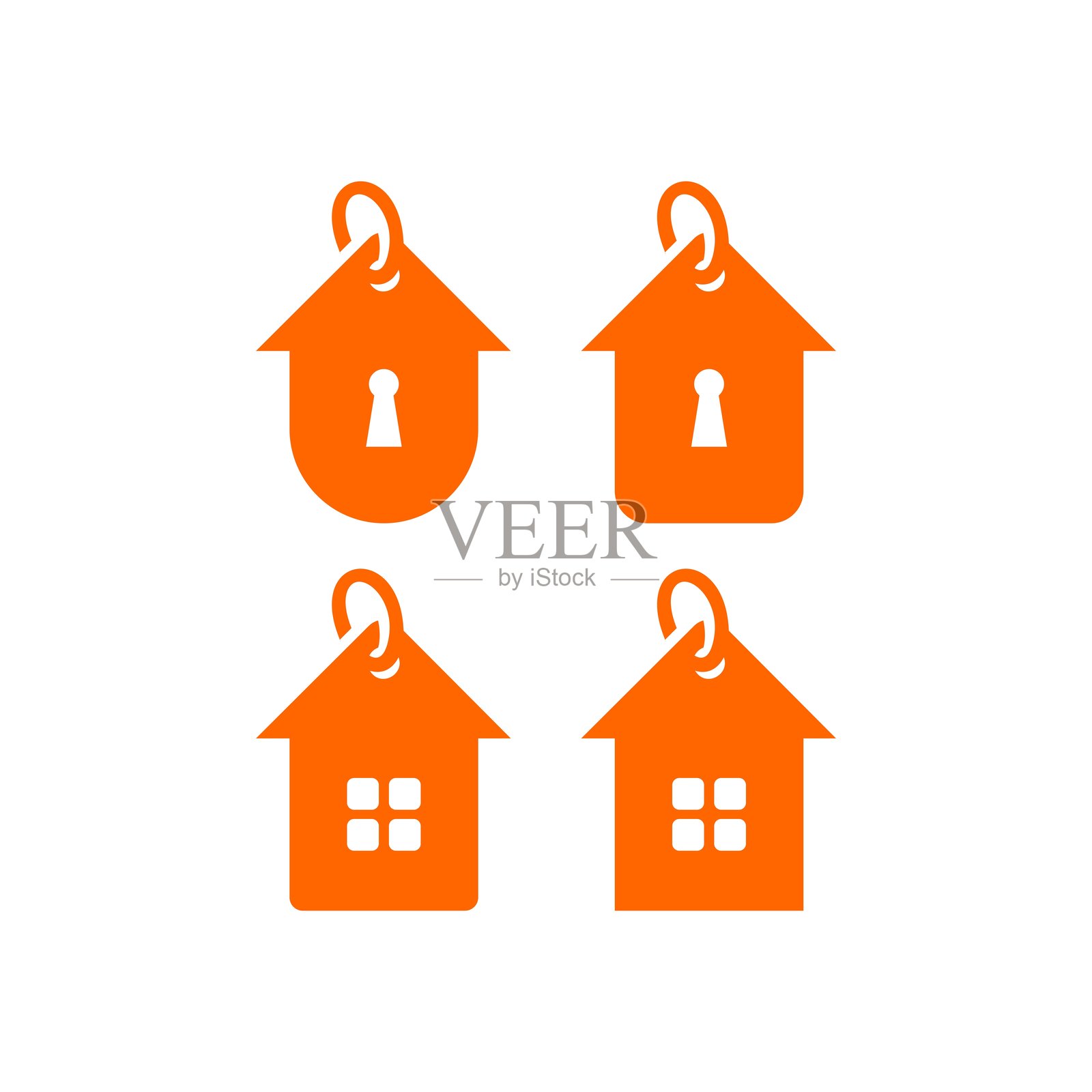 房屋出售的价格标签插画图片素材