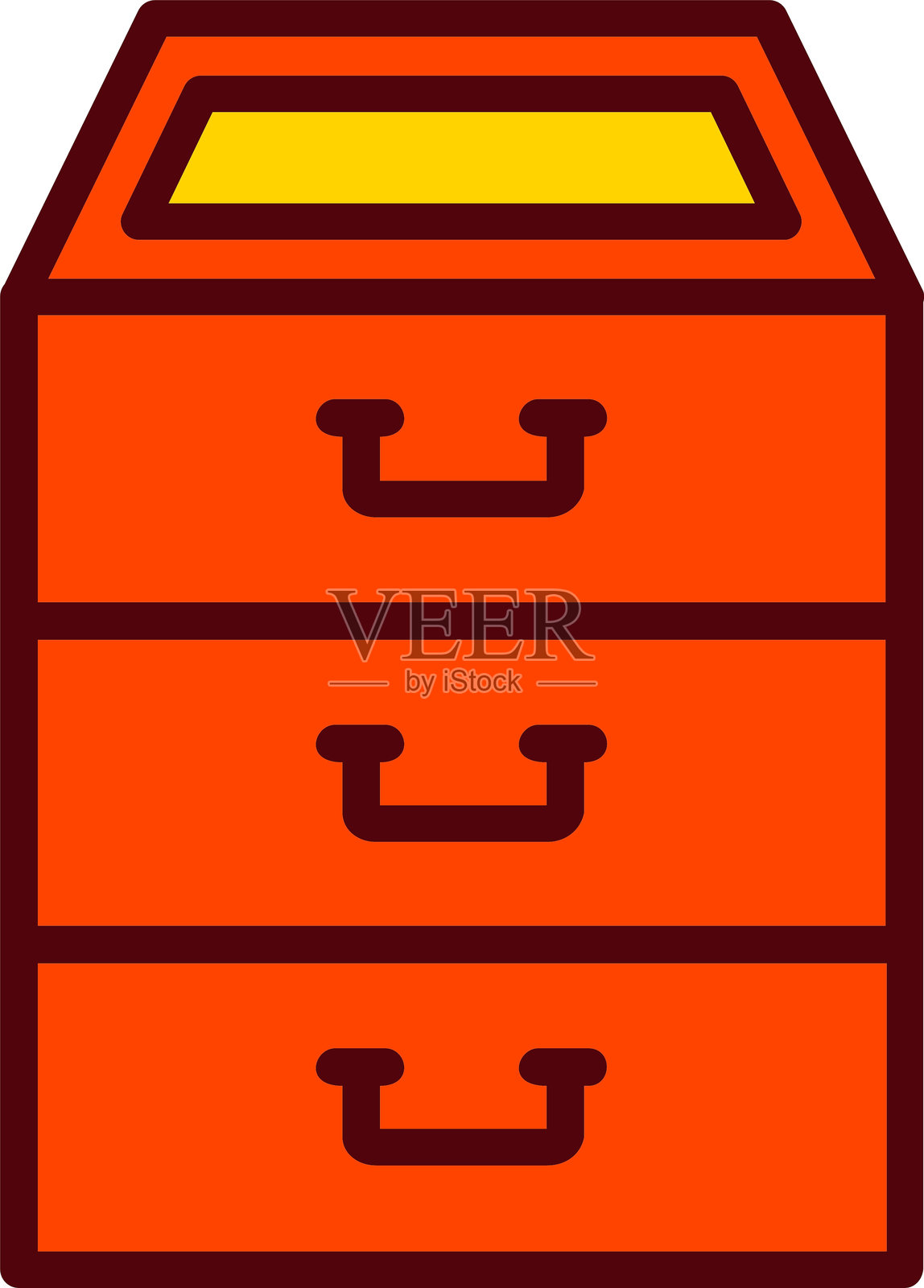 文件柜矢量图标设计插画图片素材