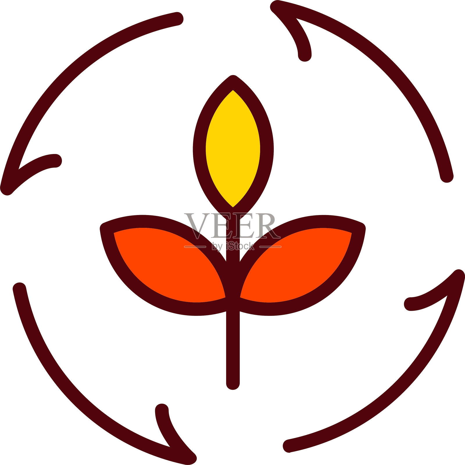 植物矢量图标设计插画图片素材