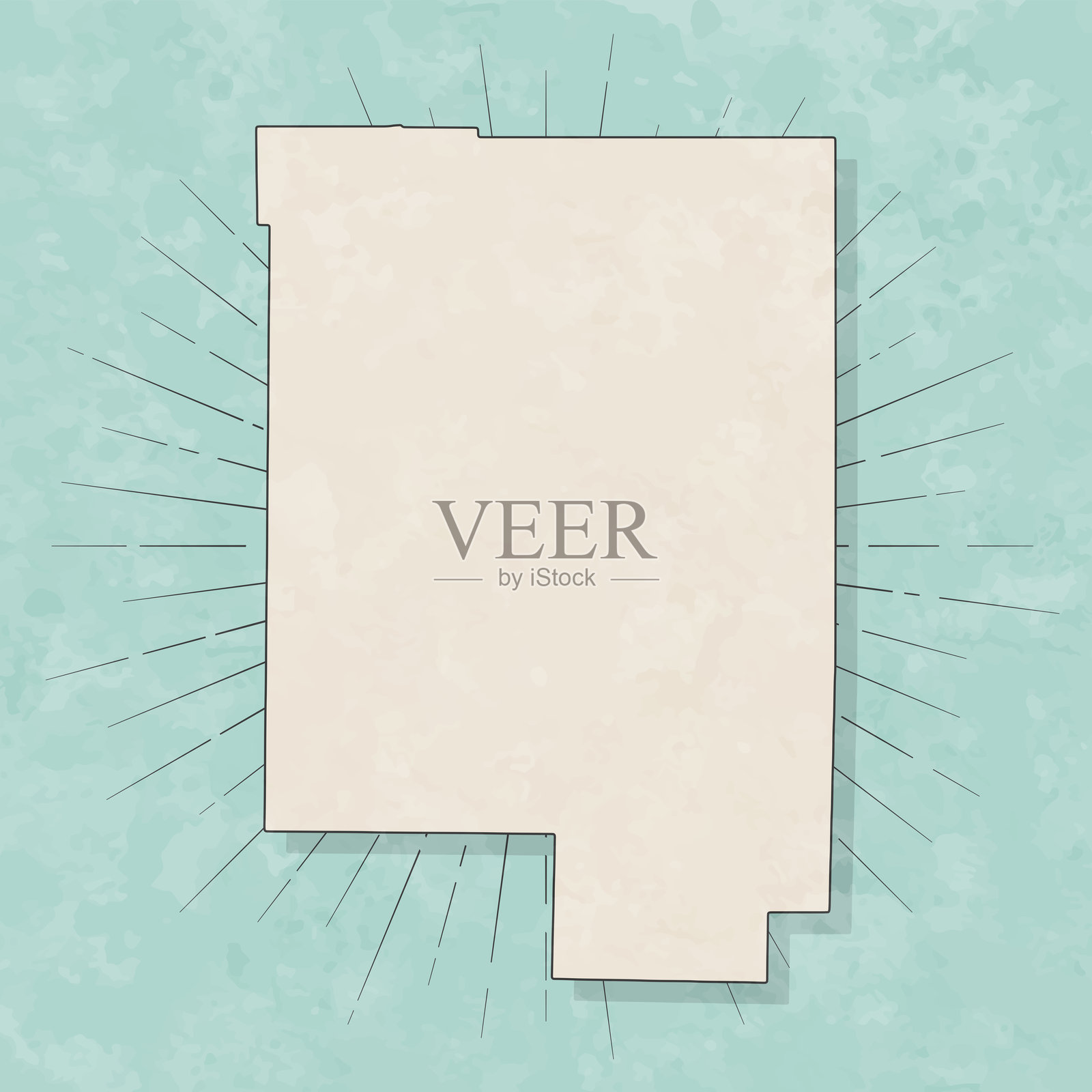 密苏里州克劳福德县。复古风格地图 - 旧纹理纸张插画图片素材