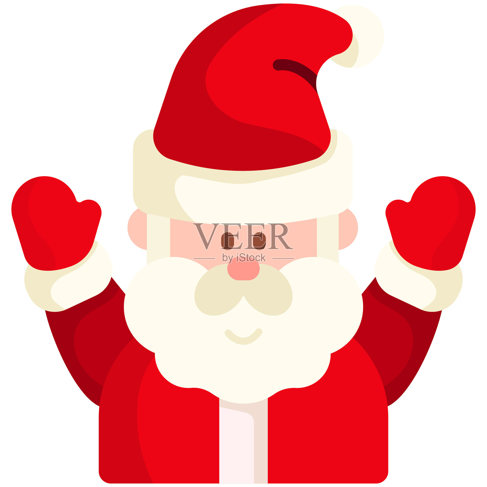 圣诞老人红色帽子节日装饰插画图片素材